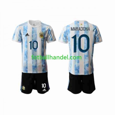 Barn Fotballdrakter Argentina Maradona 10 Hjemme 2020-21 Kortermet